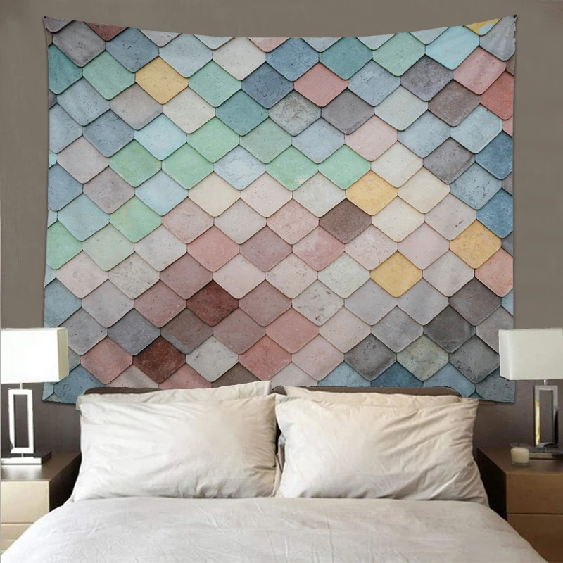 Цветной цветочный гобелен для гостиной спальни настенный подвесной с рисунком