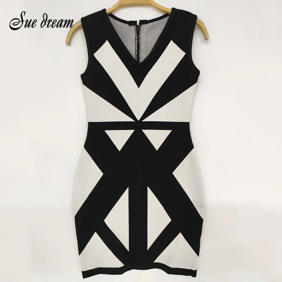 Распродажа 2021 новое летнее женское черно-белое лоскутное мини-платье без рукавов
