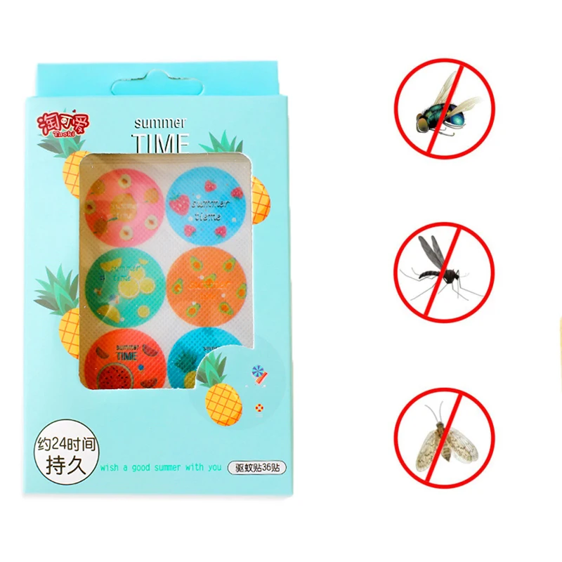 36 шт./кор. наклейки от комаров патчи Пластырь детские с рисунками из мультфильмов