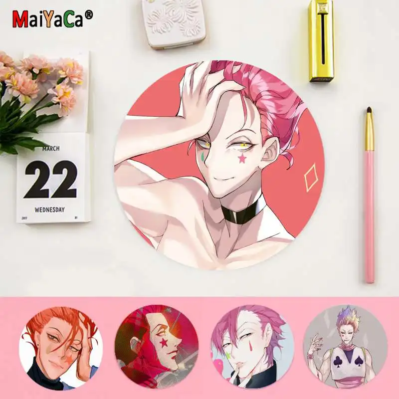 

Maiyaca Boy Gift Pad Hisoka Hunter x Hunter High Speed New round Mousepad gaming Mousepad Rug For PC Laptop Notebook