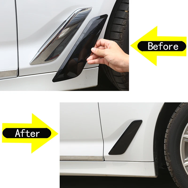 For BMW New 5 Series G30 2017-18 Car-styling Carbon Fiber Style ABS Car Fender Vents Decorative Cover Trim Sticker Accessories | Автомобили