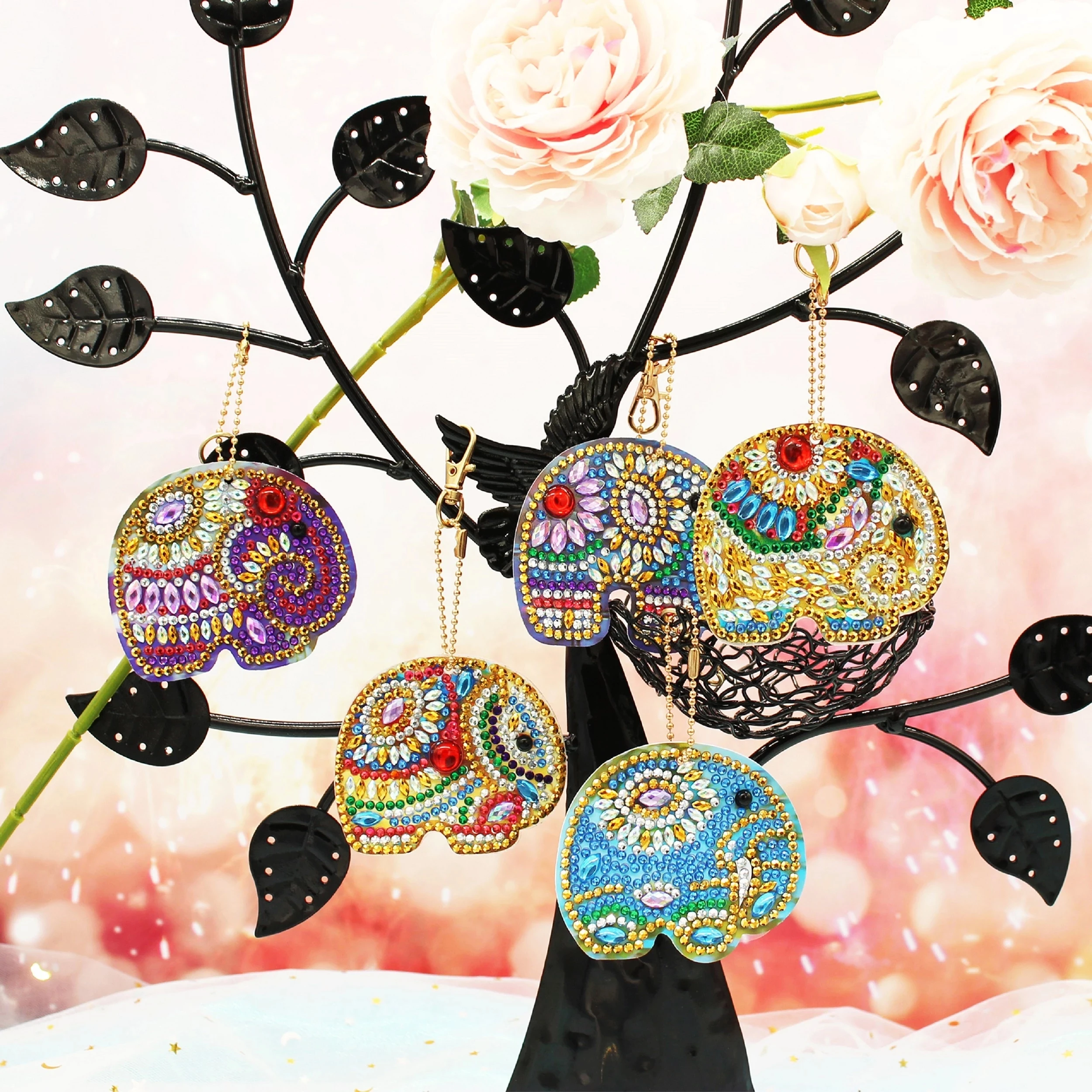 Брелок для ключей сделай сам с русской куклой совой мозаика рисунком