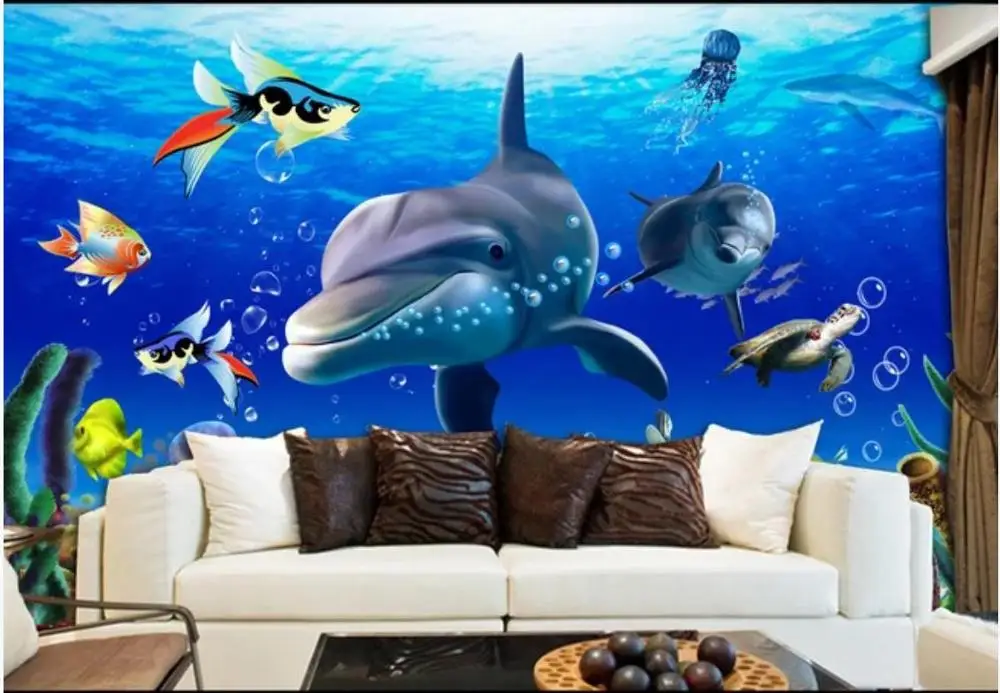 Пользовательские фото обои для стен 3 d средиземноморские фантазия подводный мир