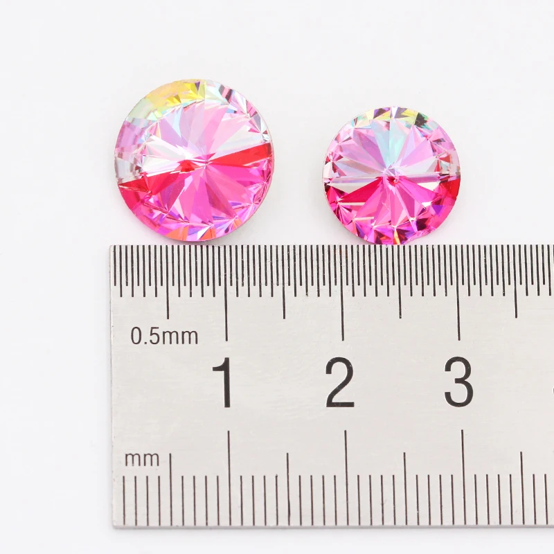 Хрустальное украшение для одежды k9 стразы с лазерным блеском розового цвета