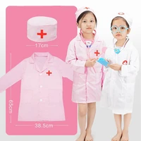 kids doctor nurse uniforms halloween surgeon role cosplay party boys girls long sleeves custume stethoscope toy family game ds29