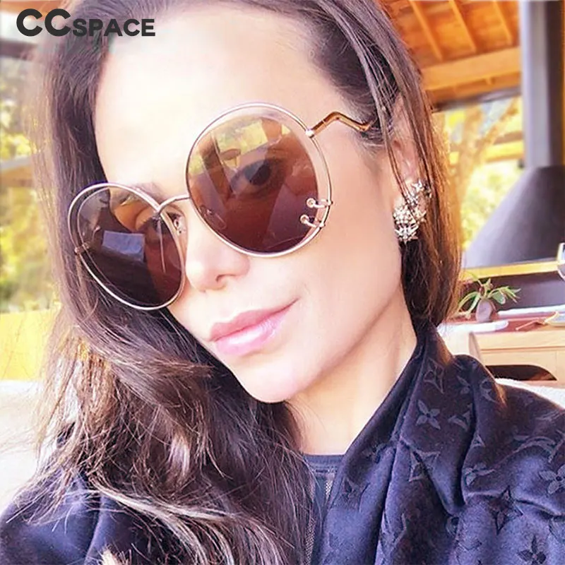 47059 полые круглые роскошные солнцезащитные очки для мужчин и женщин Модные