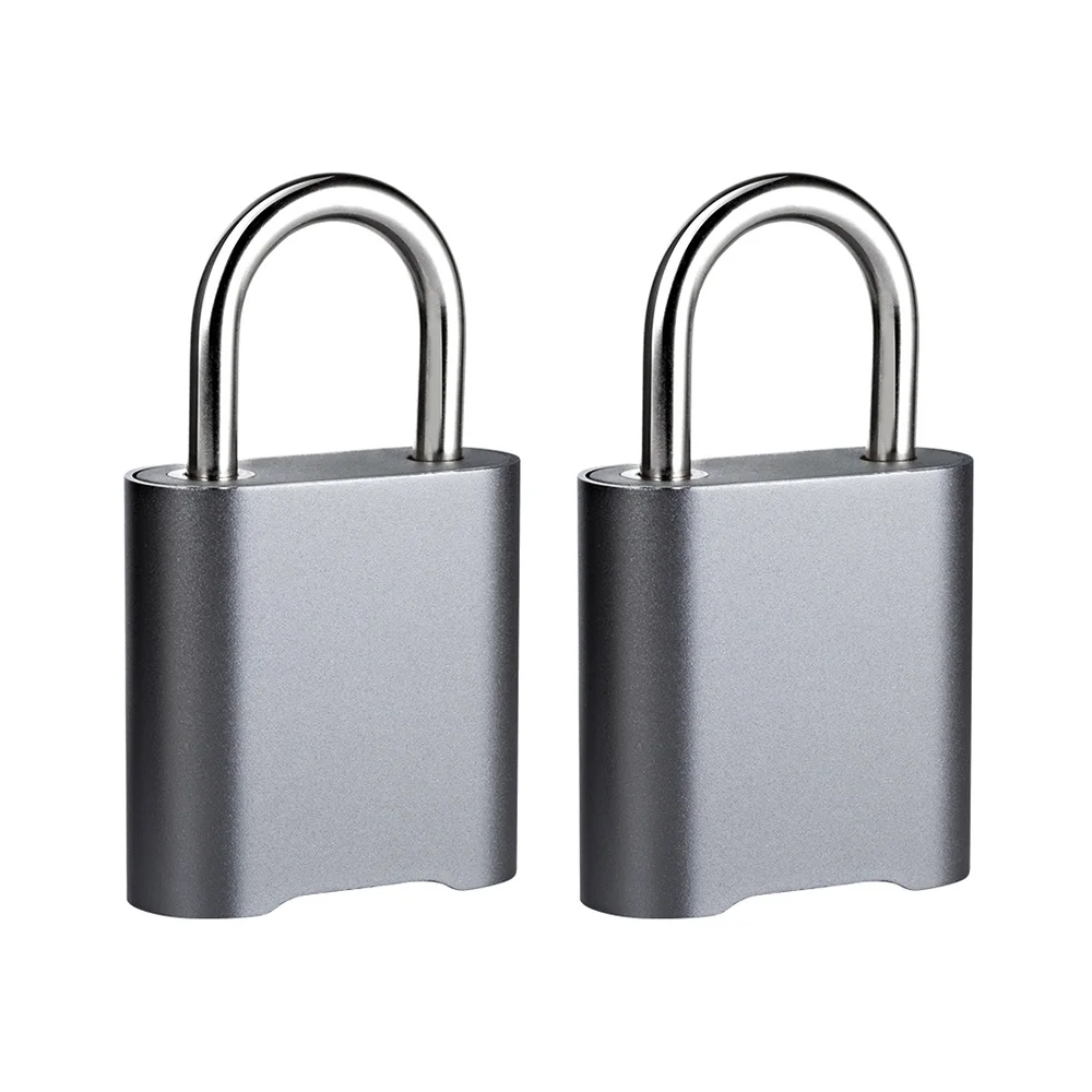 2 pcs Умный БЕСКЛЮЧЕВОЙ Bluetooth замок отпечатков пальцев IP65 Водонепроницаемый Cerradura Противоугонный замок с защитой от отпечатков пальцев замок для двери багажный замок - Цвет: 2 pcs