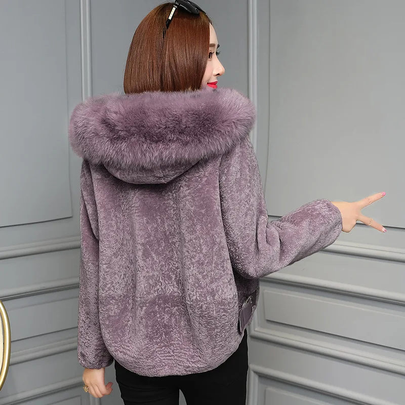 Пальто из искусственного меха Зимняя женская теплая мягкая Короткая Меховая