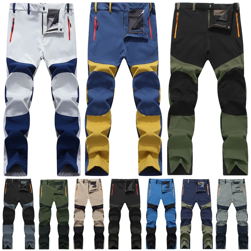 Новые мужские флисовые треккинговые походные брюки зимние уличные