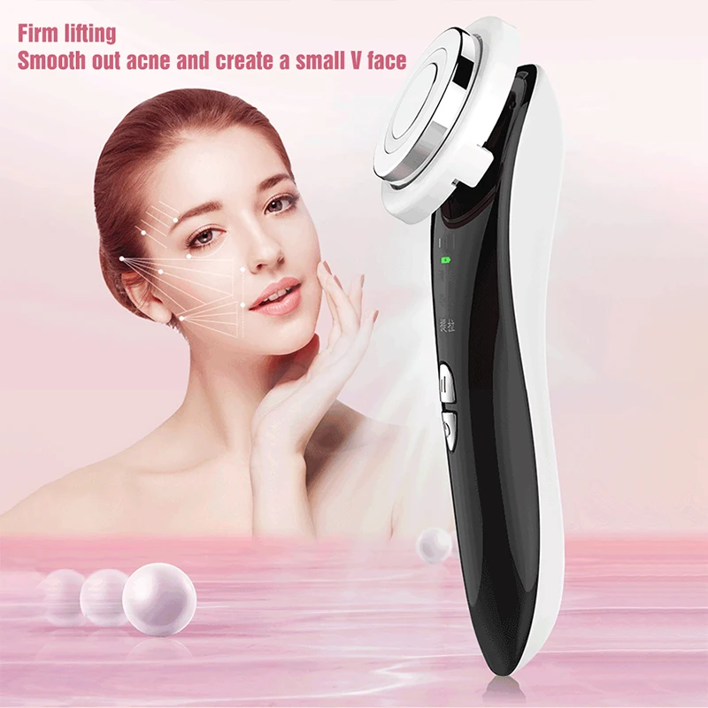 

201 USB Rechargeable Colored Light Iontophoresis Beauty Instrument Facial Massager Skin Rejuvenation Face Lifting Device