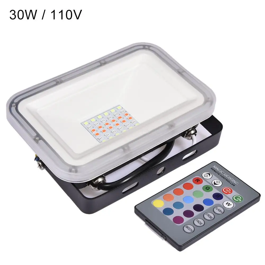 30W 110V 30 Вт 50 Вт 100 Вт 110 В 220 В RGB Светодиодный прожектор COB наружный прожектор IP65 светодиодный Наружный свет - Цвет: 30W 110V