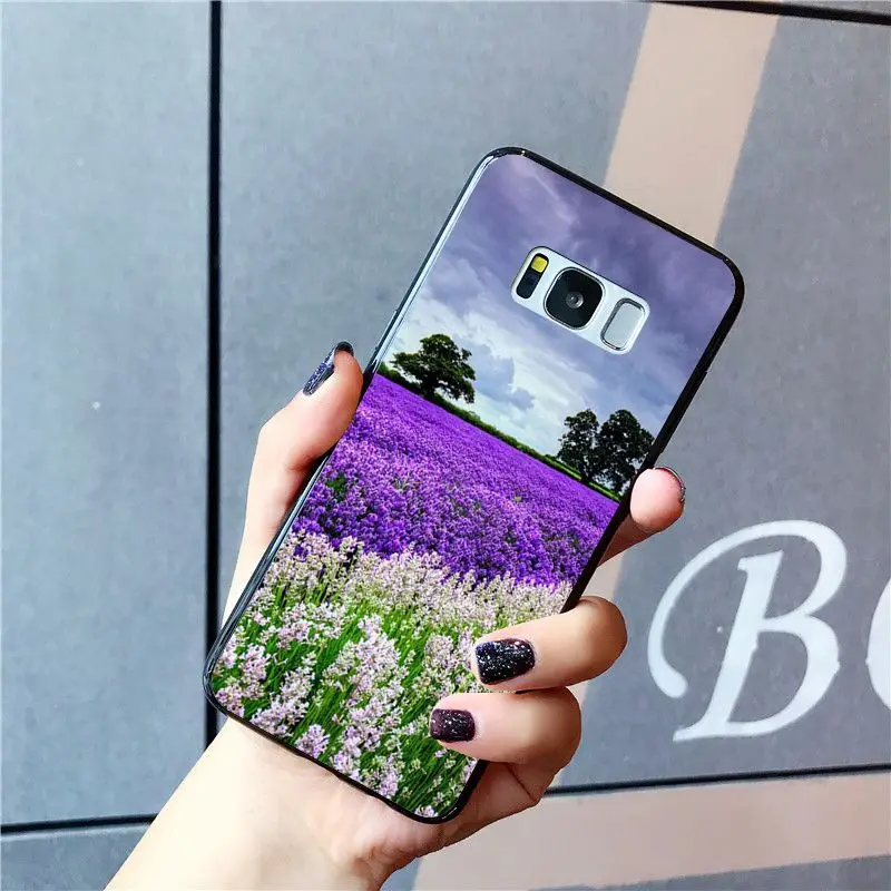 Простой Лавандовый чехол для телефона Babaite с фиолетовыми цветами Samsung Galaxy S10E S7 Edge