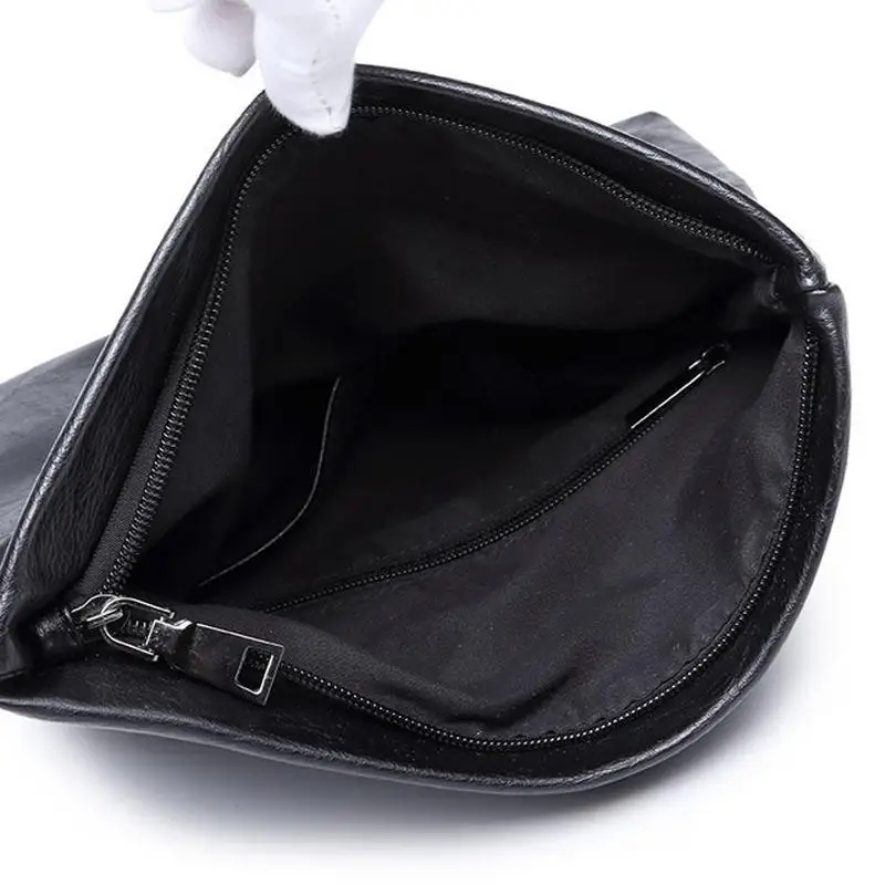 

Aliwood Fashion Fold Male bag Envelope Clutch Wallet PU Leather Handy Handbags Day Clutches Luxury Brand Male Large Purses