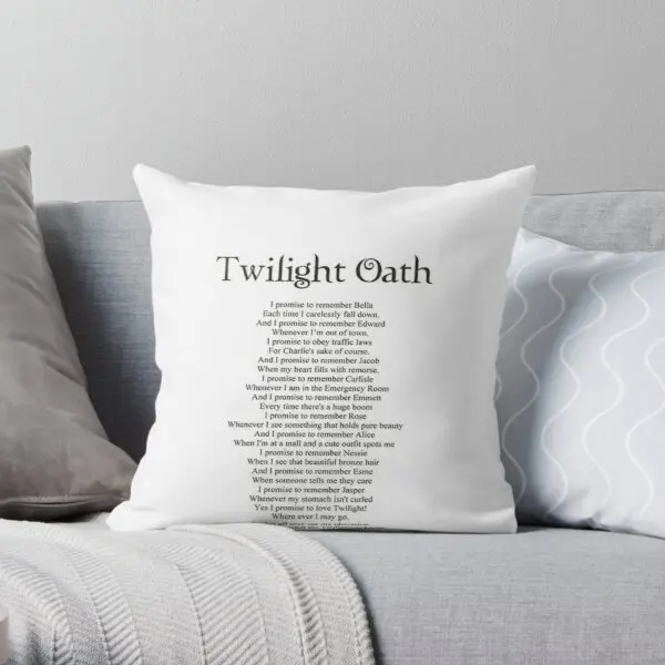 

Twilight Oath Soft Decorative Throw Pillow Cover for Home Pillows NOT Included