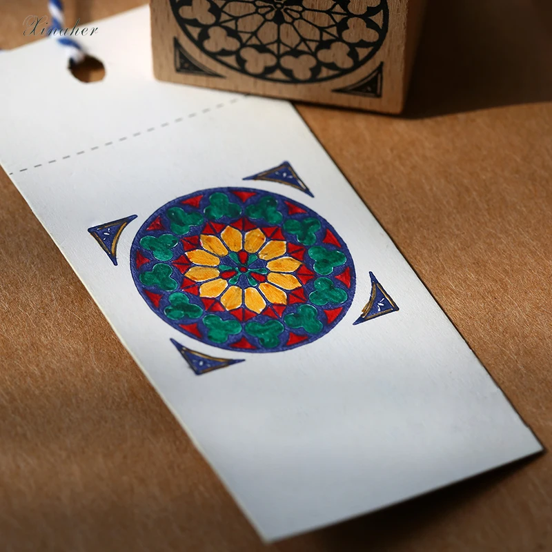 XINAHER винтажные европейские плитки украшения штамп деревянные и резиновые штампы