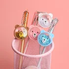 36 шт.лот Kawaii Медведь блестки подвеска гелевая ручка милые 0,5 мм черные чернила авторучки подписи рекламный подарок офисные школьные принадлежности
