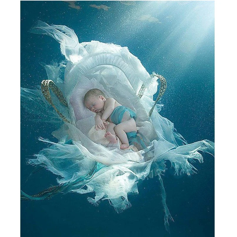 

Full Square/Round Drill 5D DIY Diamond Painting "Sea Baby" Diamond Rhinestone Embroidery Cross Stitch 5D Home Decor Gift
