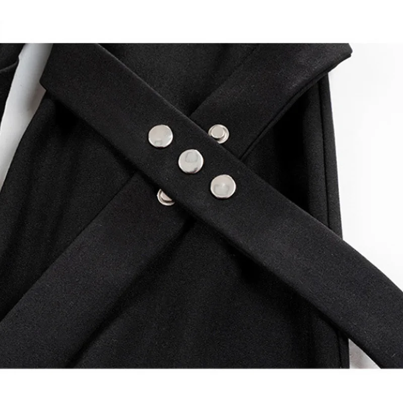 

JING ZHE High Street Men's Pants Spring Women Double Straped Drape Trousers Couple Hip Hop Harajuku Streetwear Casual Suit Pants