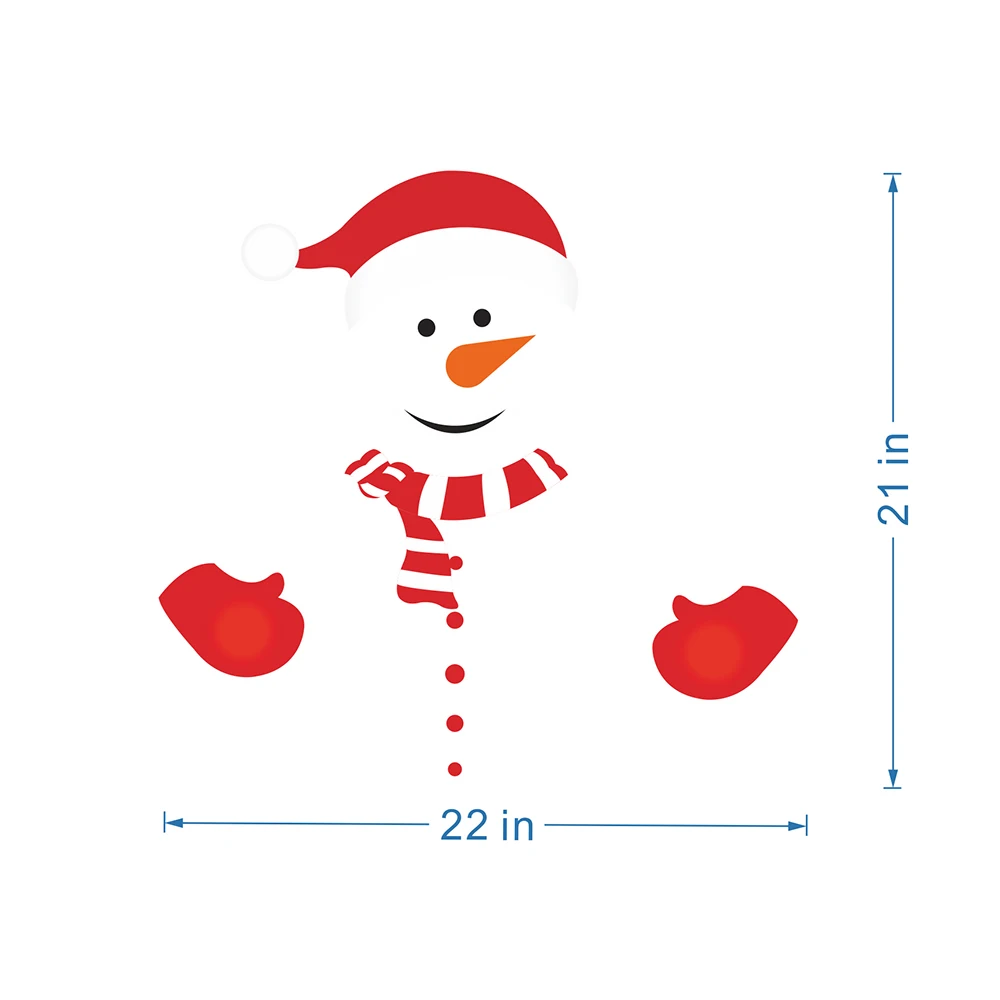 

CT003 Christmas snowman expression magnetic refrigerator sticker holiday decoration cartoon garage door waterproof wall sticker