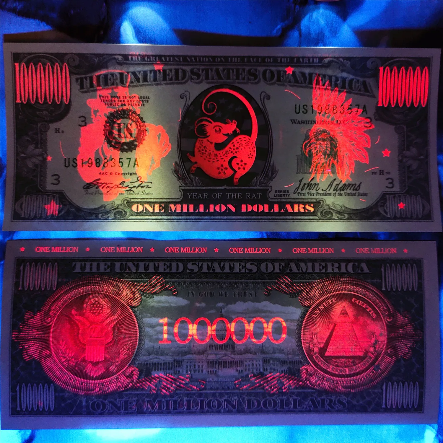 Бумажные банкноты 2020 года крысы один миллион долларов не валютные антифальшивые