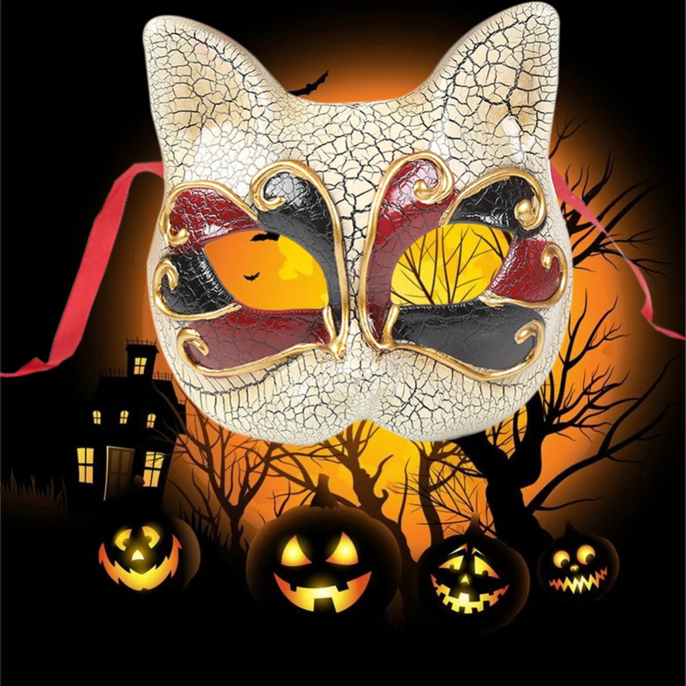 Милые уход за кожей лица Бал маскарад маска кошка музыкальный вечерние Mardi Gras