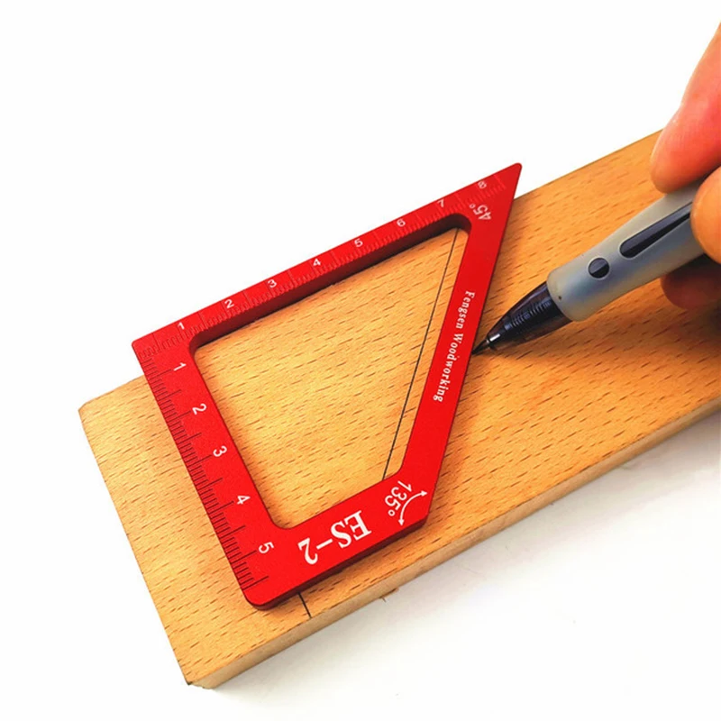 

45, 90 градусов, маркировка угла, фотография, отметка, линейка, алюминиевый измерительный инструмент для набивки