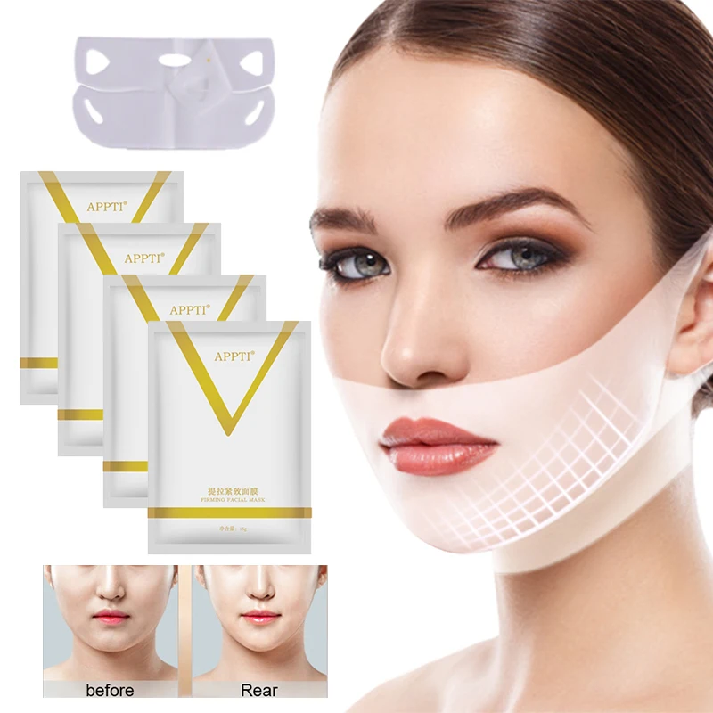 

Face lift Slimming Mask V Line Chin Up Patch 4D Reduce Double Chin Tape Neck Firming Shape Mask US BR Do Dropshipping