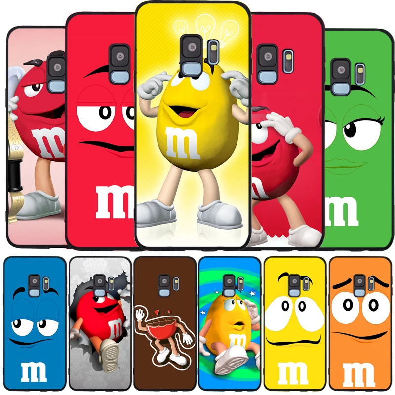 Милый M& M'S Chocolate Candy Чехол Мягкий Силиконовый ТПУ черный чехол для телефона samsung Galaxy Note 8 9 S6 S7 EDGE S8 S9 S10 Plus
