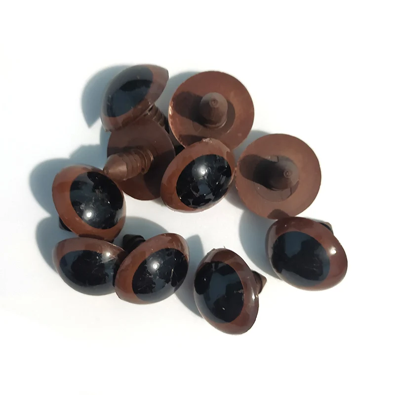 

20pcs Plastic Safety toy eyes 3D glitter eyes Diy Brown Handmade Doll Eyes Findings Stuffed Toys Accessories