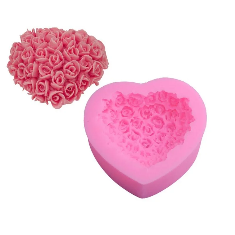 3D Цветочная Форма для помадки форма кексов желе конфет шоколада украшение