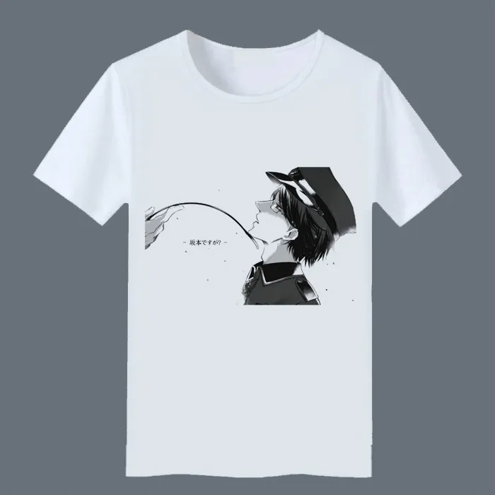 Футболка для косплея я Сакамото принт летние Графические футболки женщин и