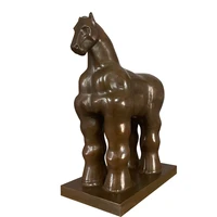 bronze art decor fat horse bronze statue sculpture wild animal fat horse botero bronze figurines famous statues for home