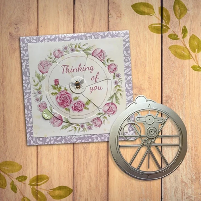 

Magic Window Slider Card Cutting Dies Circle Craft For Scrapbooking Handmade Knife Mould Slot Spin Vintage Frames Cutting Dies