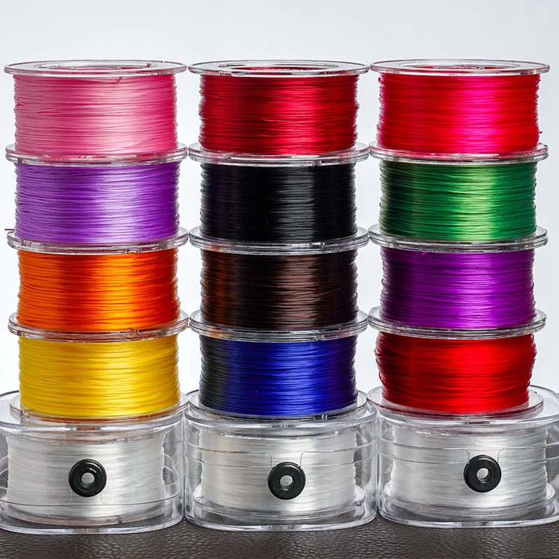 80 метров/рулон 0 8 мм Хрустальный эластичный шнур цветная нить для изготовления