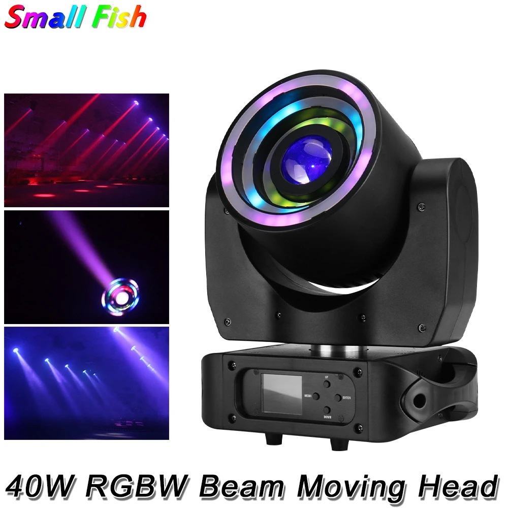 

40W RGBW 4in1 Wash Beam Moving Head Light DMX512 14CH/19CH LED Spot Light DJ Disco Party Wedding Gobo Moving Head Light
