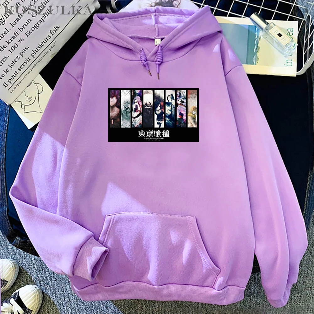 

Japanese Anime Tokyo Ghoul Printed Hoodies Kanekiu Graphic Hip Hop Gothic Man/Women Hoody Cool Manga Sweatshirts