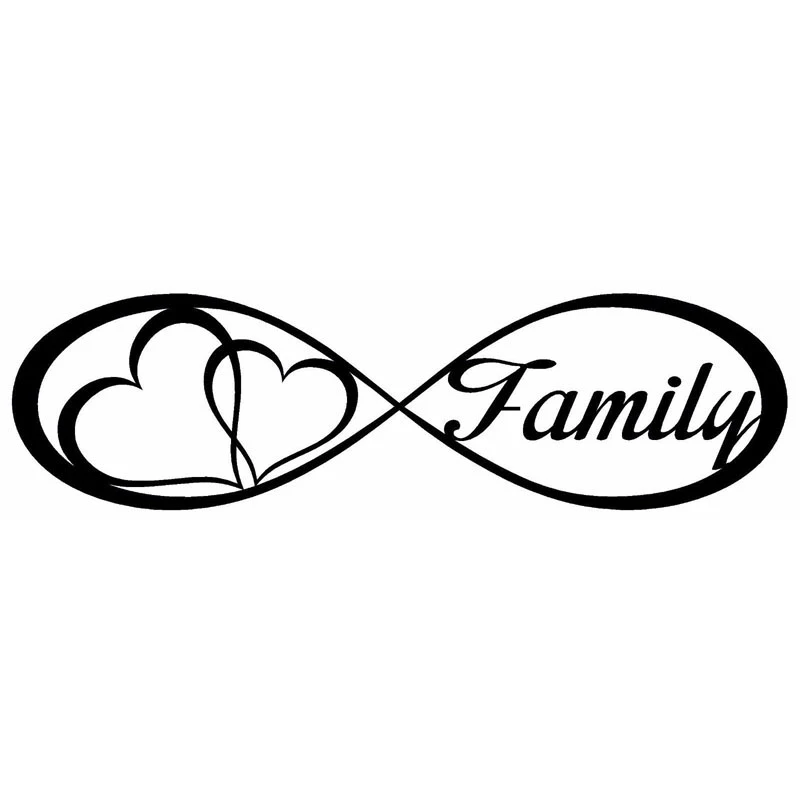 

Dawasaru FAMILY Love Heart Forever Car Sticker Waterproof Cover Scratch Decal Laptop Motorcycle Auto Accessories PVC,20cm*5cm