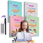 4 книжки многоразовые Волшебная тетрадь для письма каллиграфии книги для письма для детей Детская тетрадь для практики английские игрушки Монтессори