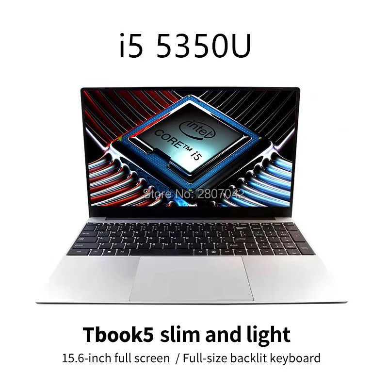 

i5 5350 Intel metal notebook 8GB+128G/256G/512G/1T windows 10 business office notebook 1920*1080p IPS notebook student netbook