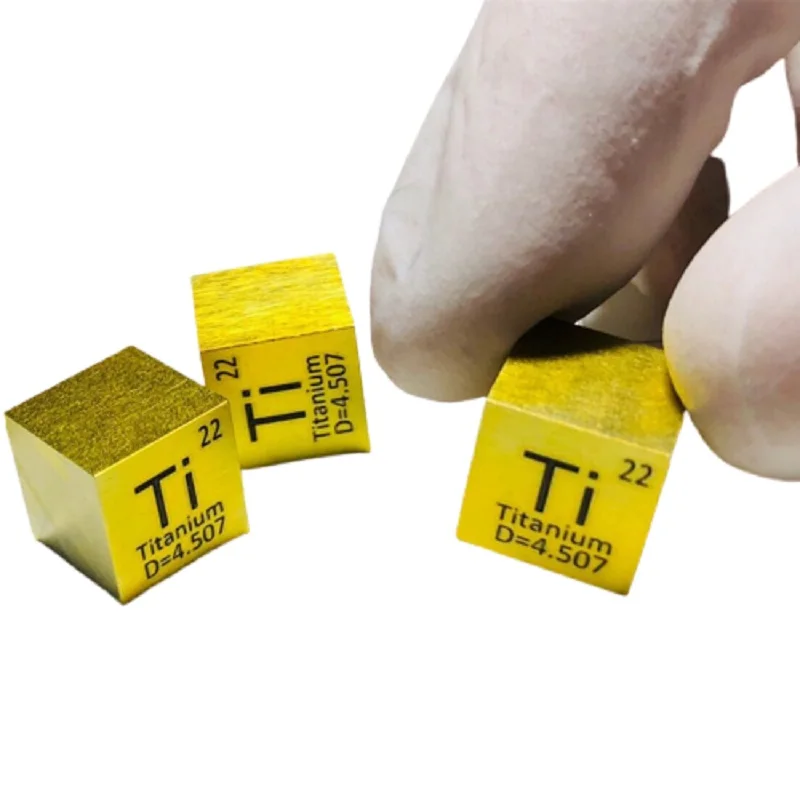 

Титановый куб золотого цвета 10 мм Металл Ti 99.5% TA1 анодирование для коллекции элементов научный подарок ручная работа DIY хобби ремесла