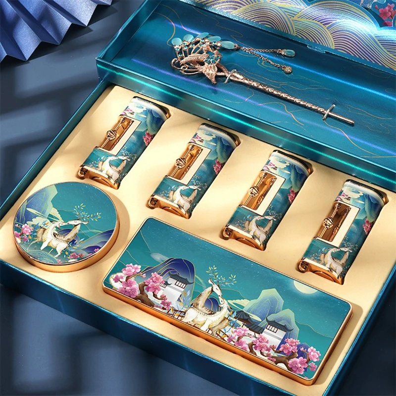 Рождественский подарок искусственная резная помада в китайском стиле тисненые