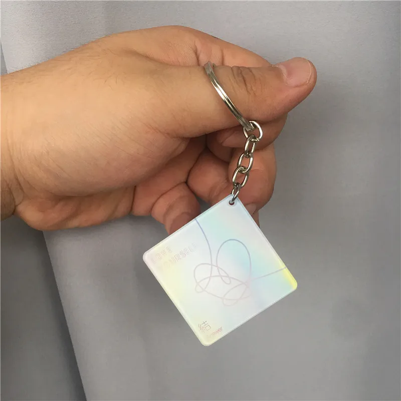 KPOP LOVE YOURSELF ответ оторвать ее JIMIN SUGA J-HOPE JUNGKOOK RM брелок для телефона Подставка держатель лазерный брелок для ключей сумка Подвеска