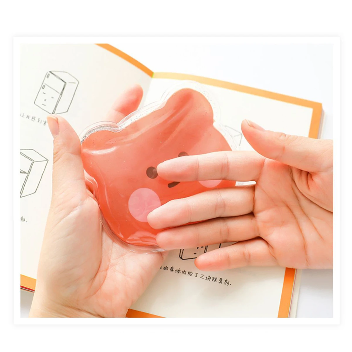 

Cute Transparent Hot Water Bottle Warm Belly Treasure Cartoon Hand Warmer Filled Mini Explosion-proof Portable Hot Water Bags