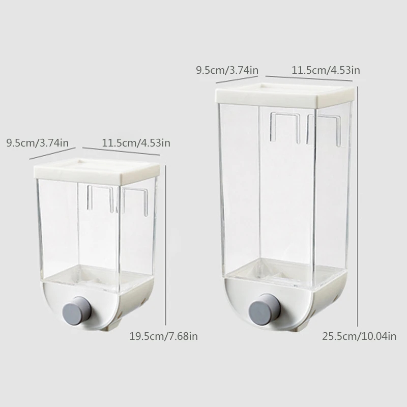 

1000/1500ml Oatmeal Dispenser Wall Mounted Grain Storage Box Bean Storage Container Cereal Tank Gadgets Kitchen Organizer