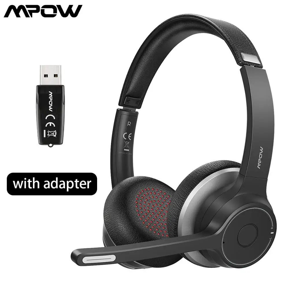 Беспроводные и проводные наушники Mpow HC5 Pro с USB адаптером Bluetooth 5 0 шумоподавлением