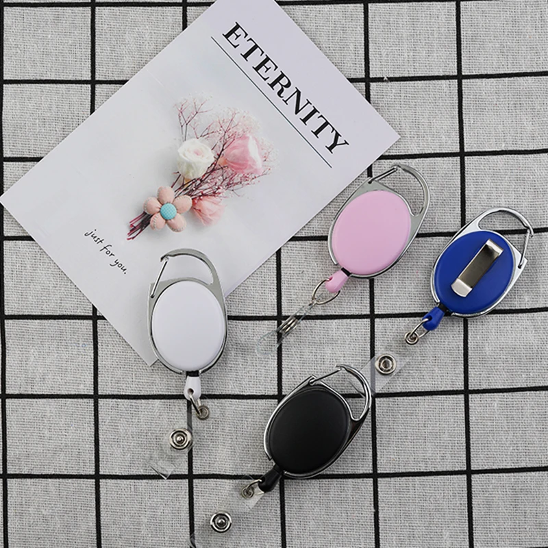 

Elastic keychain sports retractable alarm work card key chain anti-lost retractable key ring key small accessories