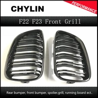 1 pair gloss black car front bumper kidney grill grilles for 2 series f22 f23 f87 m2 car styling auto accessory bumper grilles