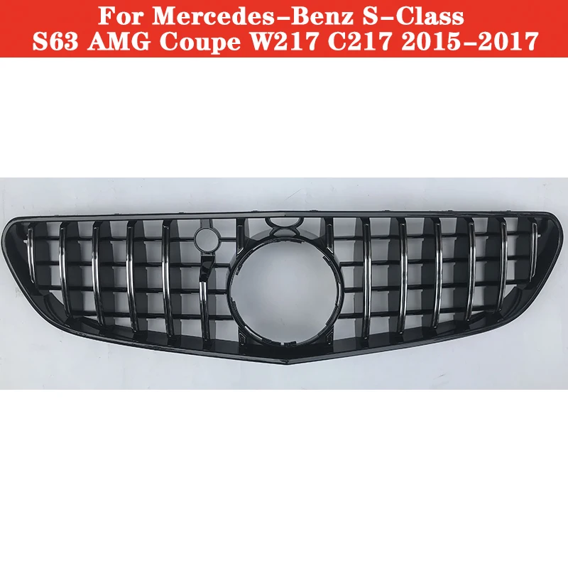

Car styling Middle grille For Mercedes-Benz S-Class S63 AMG Coupe W217 C217 2015-2021 front bumper Center Grille vertical bar