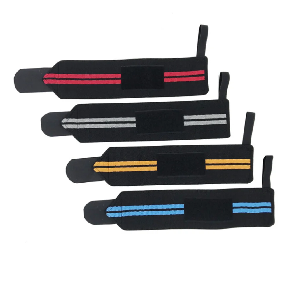 

Elastic Wrist Wraps with Thumb Loops Wrist Support Braces for Weight Lifting Strength Training(Red)