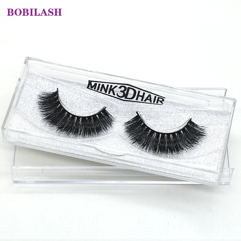 BOBILASH 1 пара 3D из меха норки накладные ресницы ручной работы не тестировано на